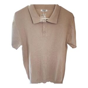 Coofandy Nwot  Mens Tan Polo Shirt Size S